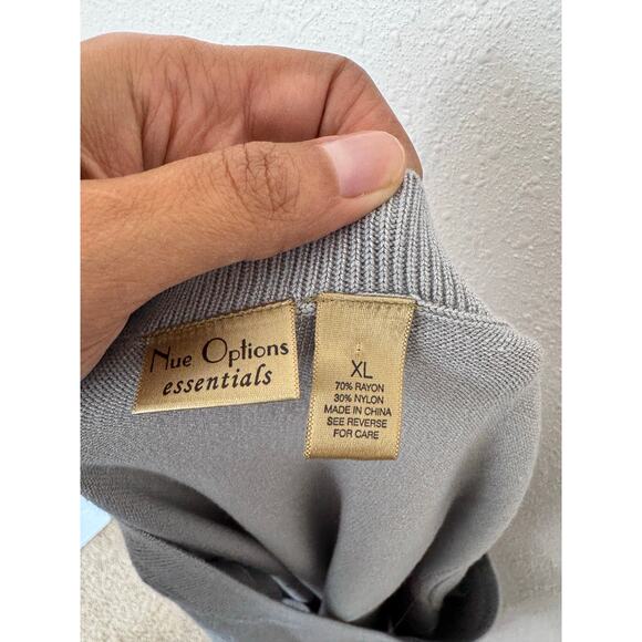 Nue Options Essentials Gray Sleeveless Knit Sweater Tank Top XL - Picture 4 of 4